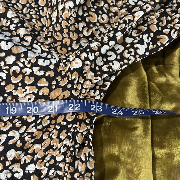 Free People Movement Light Jacket Women Small Leopard Animal Print Hooded Zip Up - Picture 15 of 16